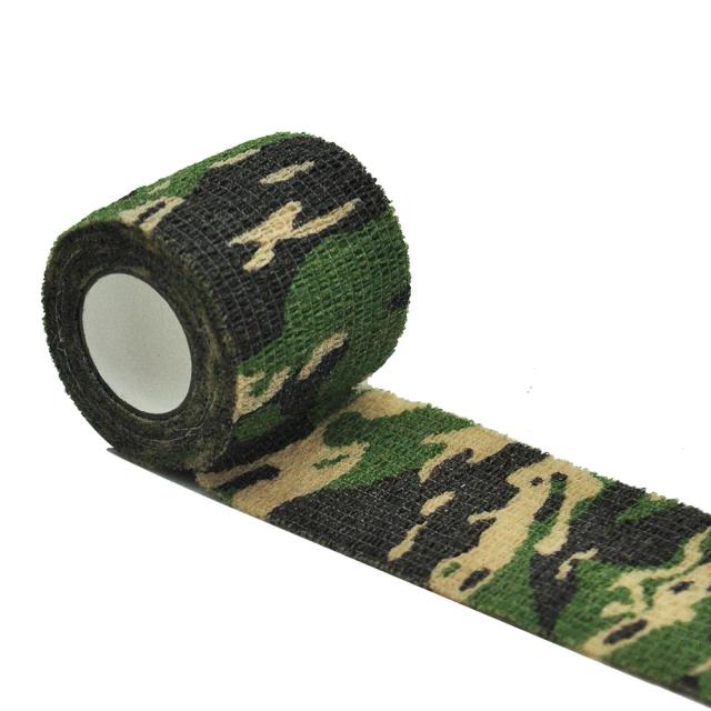 Camuflagem Elastic Wrap Tape 5cm x 450cm Impermeável Auto-Adesiva