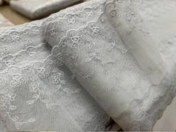 Guarnição cinzenta bordada do laço do algodão, telas nigerianas elegantes do casamento, 2 m, largura 9cm - Image 3
