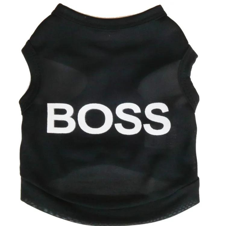 Colete preto para gatos e cães, camiseta para cachorros, roupas para animais, roupas de verão, roupas pretas - Image 1