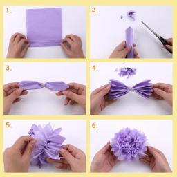 10 pçs papel de tecido 50x66cm branco embrulho papel de embalagem para saco de presente enchimento flor arte artesanato páscoa diy aniversário decoração de casamento - Image 5