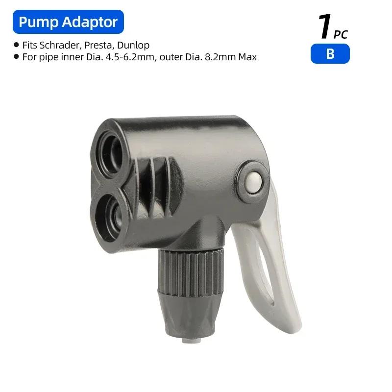 Adaptador de bico para bomba de piso de bicicleta, conversor de cabeça dupla de plástico schrader/presta para mtb, bicicleta de estrada, scooter, inflação de bola - Image 1