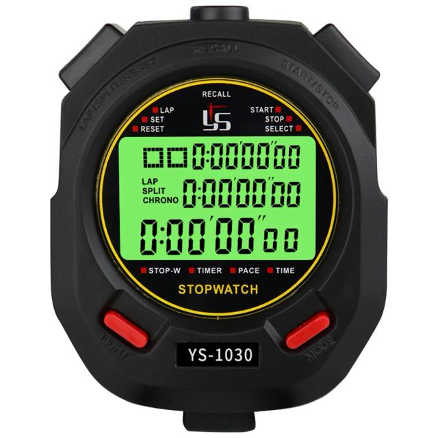 Cronômetro Digital Luminoso com Tela Grande para Esportes e Treinamento - Resistente à Água e Multifuncional para Fitness