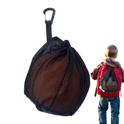 Single Mesh Carry Bag para o jogo do esporte, armazenamento de bola, mochila com cordão, sling back bag para transportar basquete voleibol - Image 1