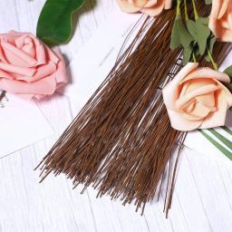 50 pçs/lote 26 #   Arranjimentos de flores de fio de haste floral de 0,45 mm e fio floral verde artesanal DIY para arranjo de flores de florista 14 polegadas - Image 5