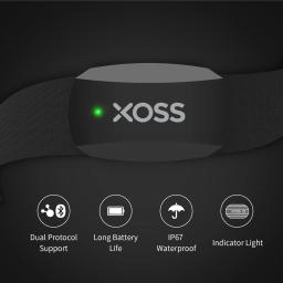 Monitor de Freqüência Cardíaca com Correia de Peito para Ciclismo, Corrida, Caminhadas, Bluetooth, ANT Plus, Sem Fio, Saúde, Fitness, Sensor de Bicicleta Inteligente, X2 - Image 2