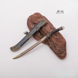 Mini Modelo Espada Chinesa Antiga, Decoração de Ornamento, Arma Histórica, Artesanato em Casa, Chaveiro, Novo, 12cm - Image 3