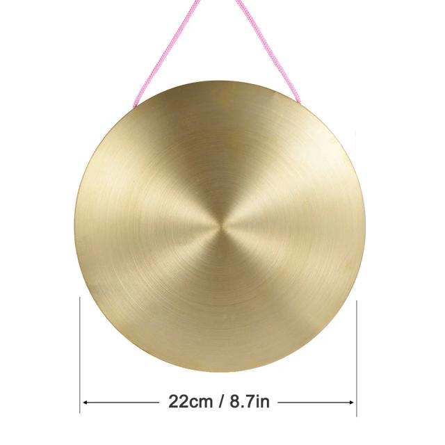 Pratos de Gongo em Bronze e Cobre - Instrumento de Percussão Redondo com Martelo (15/22/30 cm)