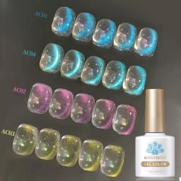 Born Pretty-Auroras Pink Cat Gel Esmalte Magnético, Brilho Brilhante, Semi Permanente, Soak Off Crystal, 10ml - Image 5