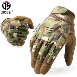 Luvas Táticas de Dedo Completo para Homens, Combate, Trabalhando, Tiro, Caça, Paintball, Dirigindo, Equipamento de Proteção, Borracha - Image 1