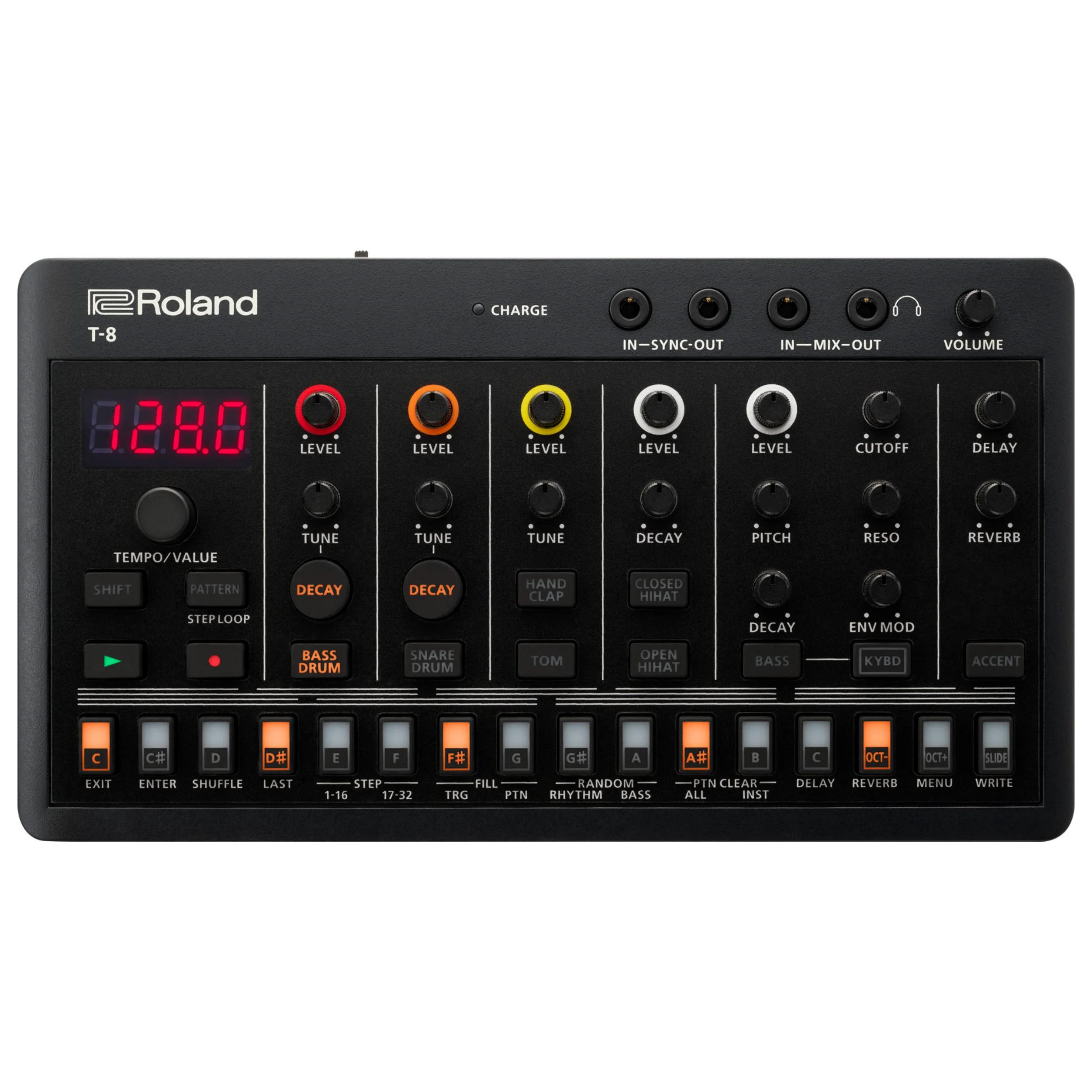 Roland Drum Machines com Som, Drum Machines, Six Rhythm Tr-808, TR-909, TR-606, T-8 - Image 1