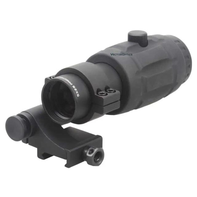 Óptica Ajustável Red Dot 5x para Riflescope com Lupa Colimador Tático