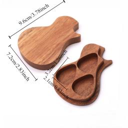 1pc guitarra paddle instrumento musical artesanato caixa de presente três grade paddle madeira maciça conjunto caixa armazenamento - Image 2