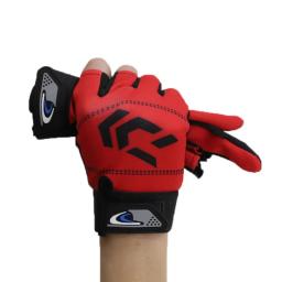 Luvas antiderrapantes impermeáveis para homens, pesca ao ar livre, 3 dedos cortados, equipamentos de caça, acessórios, 1 par - Image 4