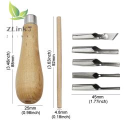 Ferramentas de escultura Conjunto com 5 Lâminas, DIY Bloco Lino, Carimbo de corte, Carving Tool Acessórios, Arte Escultura Suprimentos - Image 6