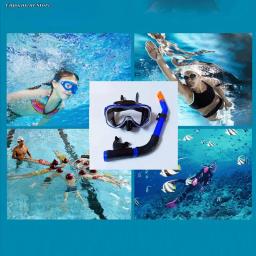 Conjunto de snorkel de mergulho profissional, máscara facial completa, equipamento de mergulho, roupa do mar profundo, vidro temperado completo, óculos secos para adultos, novos - Image 3