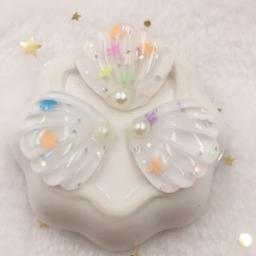 Glitter colorido pérola paillette concha plana volta cabochão pedra ornamento estatuetas para casa artesanato diy scrapbook ow89 - Image 5