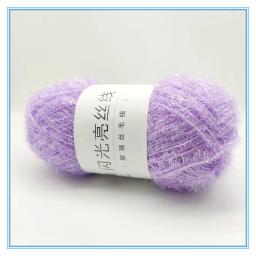 Brilhante Pratos Fios, 100% Poliéster, Vidro De Seda, Pastel Scrubby Fios para Crochê, Tecelagem Artesanato Artesanal, 50g - Image 5