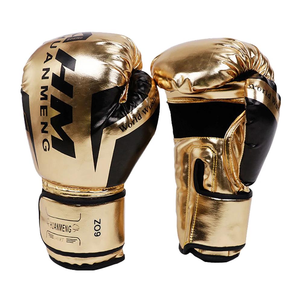 Luvas De Treinamento De Boxe De Couro PU para Adultos e Crianças, Luvas De Treinamento De Esponja, Perfuração Respirável, Suprimentos Esportivos - Image 1