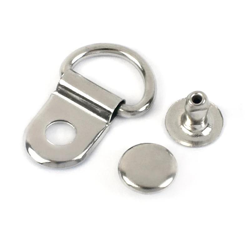 5/10/20 conjuntos 9*14mm metal d anel fivela prego parafuso mosquetão sapatos saco cinta cinto de couro fecho snap gancho artesanato acessório de costura - Image 1