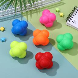 3/6 pçs hexágono reflexo treinamento silicone agilidade coordenação reflexo exercício esportes fitness treinamento bola equipamentos - Image 2