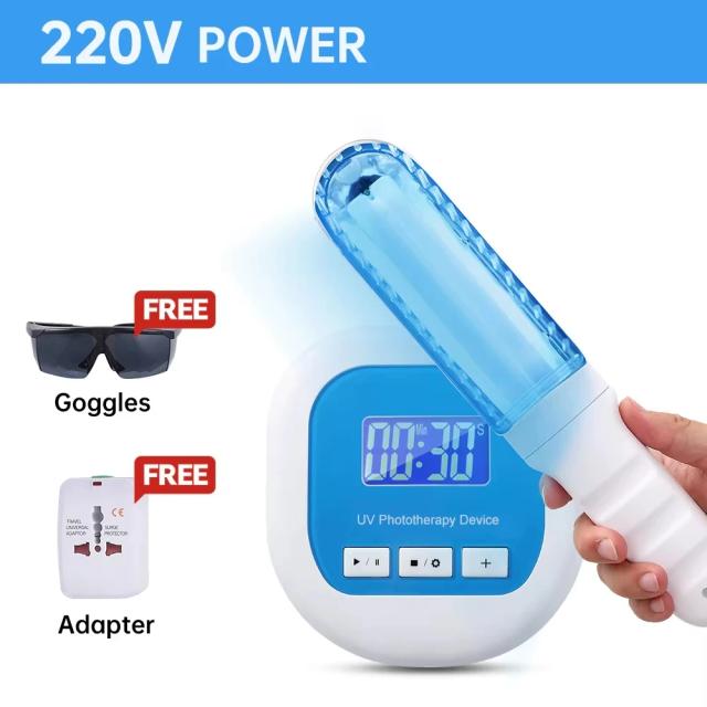 Terapia de luz uvb estreita 311nm luz uv para vitiligo psoríase mancha branca e doença da pele terapia de luz doméstica terapia de luz uvb