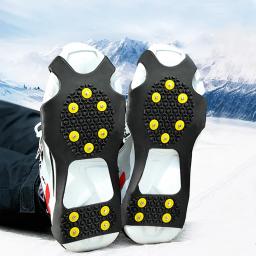 Garra anti-derrapante para sapatos esportivos para homens e mulheres, botas de escalada, neve, garra de gelo, apertos, grampos Crampon, 10 Stud, 1 par - Image 3
