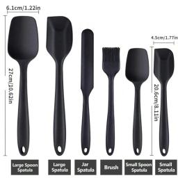 Conjunto de espátula de silicone antiaderente, resistente ao calor, ferramenta Premium de cozimento de cozinha, torneiras, espátulas essenciais para cozinhar e misturar - Image 6