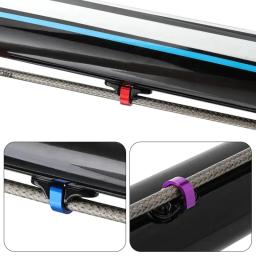 10 pçs mtb bicicleta cabo fivela de liga alumínio quadro u braçadeira fechos para freio shifter habitação mangueira guia botão clipe fixo - Image 1