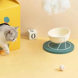 Bacia cerâmica do cão comida para animais de estimação tigela de comida de gato tigelas de comida de água com suporte de ferro nenhum derramamento grande alimentador prato de alimentação tigelas de cachorro suprimentos para animais de estimação - Image 5