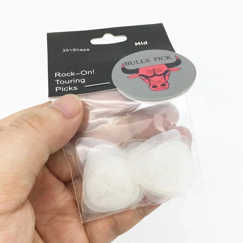 Cordas de guitarra de nylon super duráveis, cabeça de touro, design antiderrapante, mediador acústico cordas de guitarra elétrica, 0,6mm, 12pcs - Image 1