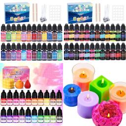 1 conjunto de tintas de cera de vela pigmento sabão pigmento aromaterapia líquido corante diy hadade resina artesanato jóias fazendo coloração - Image 1