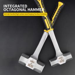 Ferramentas Manuais Multifuncionais, Martelo de Garra 2P, Heavy Duty, Octogonal, Levantamento de Unhas, Esmagando Martelo, Construção Profissional - Image 1