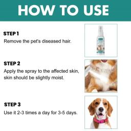 Pet Skin Care Moss Spray para cães e gatos, Spray de Limpeza Pet, Anti-coceira, 30ml - Image 5