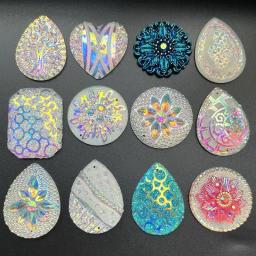 Glitter redondo ab strass gota/cavalo olho em forma de brincos aborígines acessórios decorativos diy jóias fazendo acessórios - Image 1