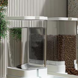 HOOPET-alimentação automática água tigela, transparente pet food armazenamento dispensador, recipiente para cachorro e gatinho, cão e gato acessórios - Image 3