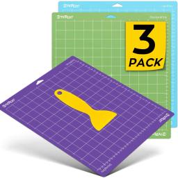 HTVRONT-Mixed Color PVC Adhesive Cutting Mat, Placa Base da Máquina de Gravura, Pad para Explorar Air, Air 2, Fabricante, 30x30cm, 3pcs - Image 1