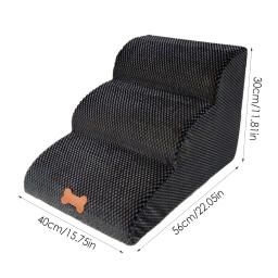 Cão Escadas 3 Passos Escadas Para Pequeno Cão Gato Pet Rampa Escada Anti-derrapante Removível Cães Cama Escadas Pet Supplies - Image 6