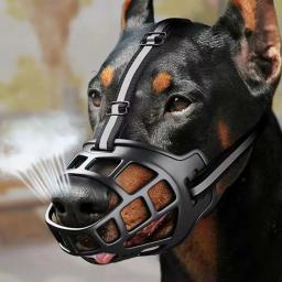 Tampa ajustável da boca do cão, Anti-morder focinho, Faixa reflexiva, Pode beber água, Plástico respirável - Image 1