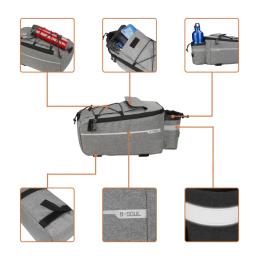 Saco de Transportador de Bicicleta Impermeável, Cesta Traseira Da Bicicleta, Sacos Tronco, Traseira, Assento Traseiro, Ciclismo Bagagem, Bolsa de Ombro, 13L - Image 4