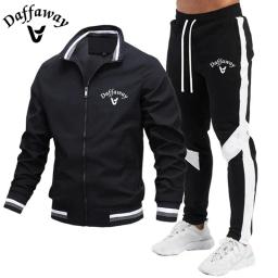 Conjuntos de treino Daffaway masculino, roupas esportivas, jaqueta e moletom, roupas de marca, suéter masculino, outono, 2 peças, 2022 - Image 5