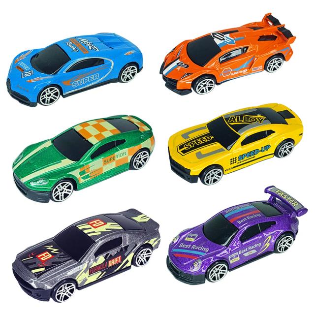 Mini Carro de Corrida City Alloy 1:64 - Coleção Diecast Esportiva para Crianças, Presente Ideal de Aniversário