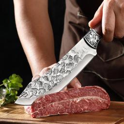 Aço inoxidável forjado Faca de desossagem Cutelo de carne Facas de chef profissional Corte de peixe de carne de porco Acessórios faca de cozinha - Image 2