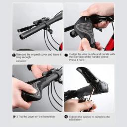 Mountain Bike Grip Rubber, Sheep Horn Sub, Choque e Poeira Prova, Bloqueio Bilateral, Nova Chegada - Image 4