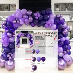 Kit do arco do balão do látex, roxo, ouro, branco, aniversário, casamento, despedida de solteiro, casamento, chuveiro nupcial, Dia das Bruxas, decoração - Image 5