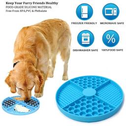 Tapete de silicone para animais de estimação, Alimentador lento com ventosa, Utensílios para aliviar ansiedade, Suprimentos para cães e gatos - Image 1
