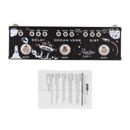 Pedal multiefeitos de guitarra 3 em 1, atraso/verbo oceano/distorção, concha de liga de alumínio com função True Bypass, acessórios de guitarra - Image 3