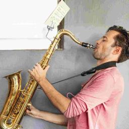 Marcando folha de música suporte instrumento saxofone notas clipe tenor lira pontuação titular - Image 4