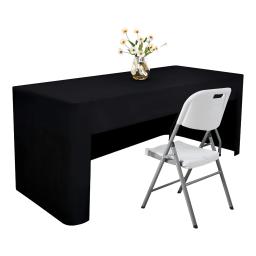Toalha de mesa aberta de 6 pés para mesa retangular, capa de mesa de tecido lavável para show de artesanato, exibição, casamento, eventos, 1 peça - Image 1