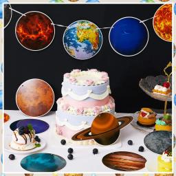 Espaço planeta banner sistema solar planeta banner espaço decorações de festa para primeiro viagem ao redor do sol decorações de aniversário - Image 4