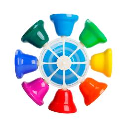 Sino giratório colorido com varas para crianças, brinquedo infantil, iluminação musical, instrumento de percussão, brinquedos infantis, 8 tons - Image 1